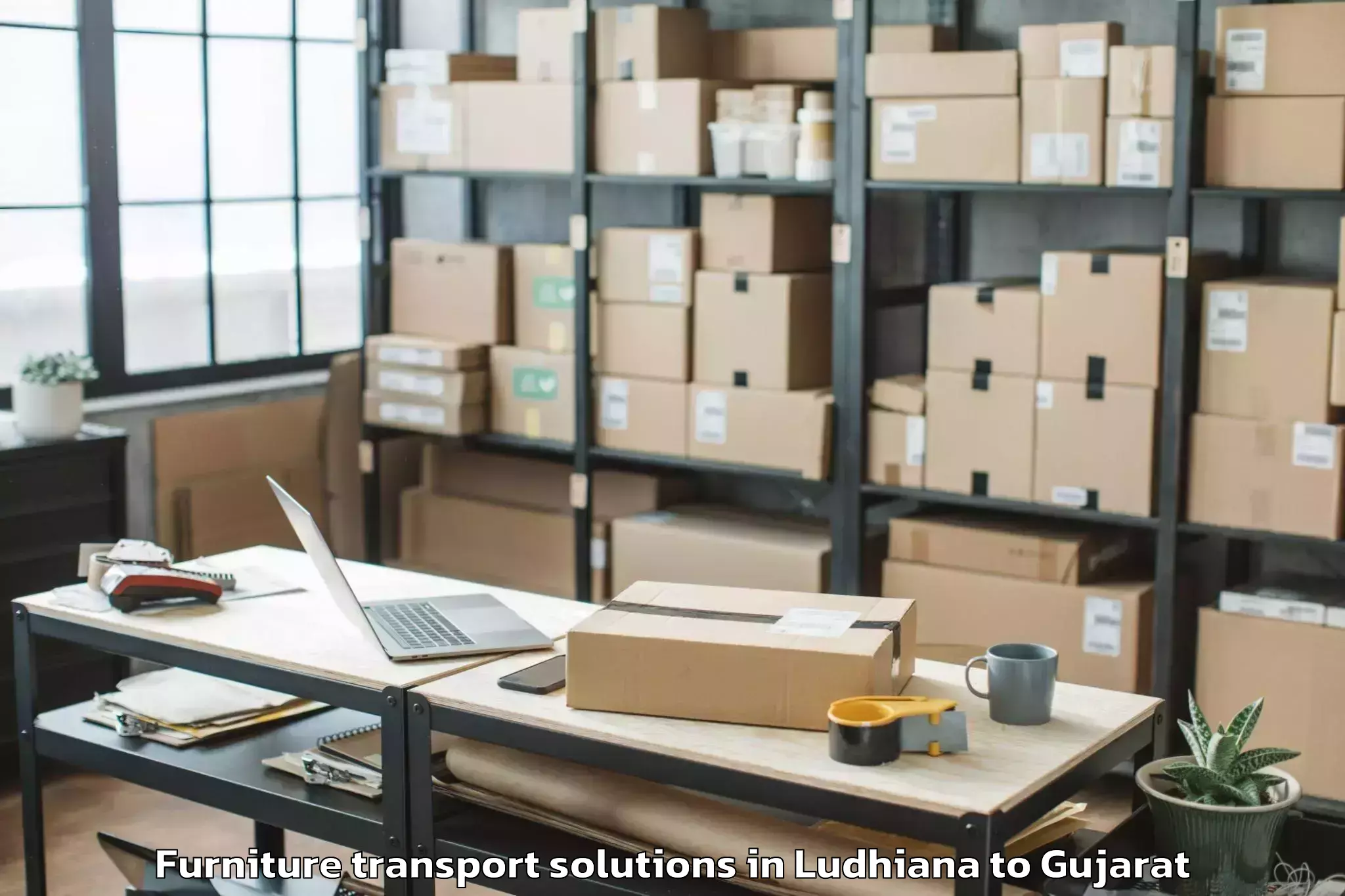 Top Ludhiana to Kheda Furniture Transport Solutions Available